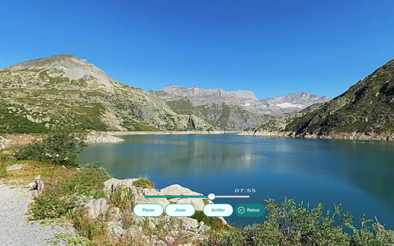 E-xauce vidéo 4k 360° Patrimoine Suisse Barrage Emosson
