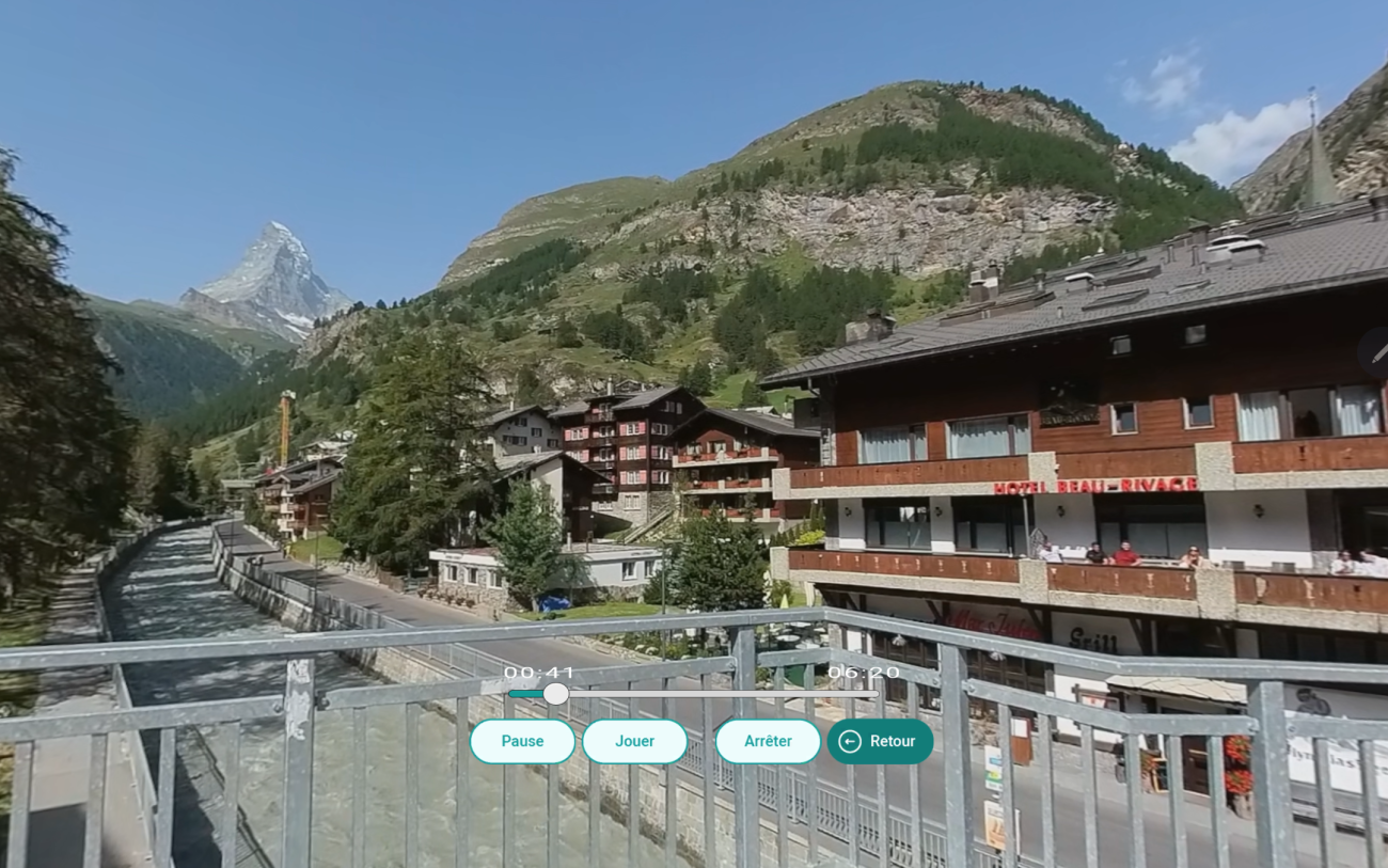 E-xauce vidéo 4k 360° Patrimoine Suisse Zermatt