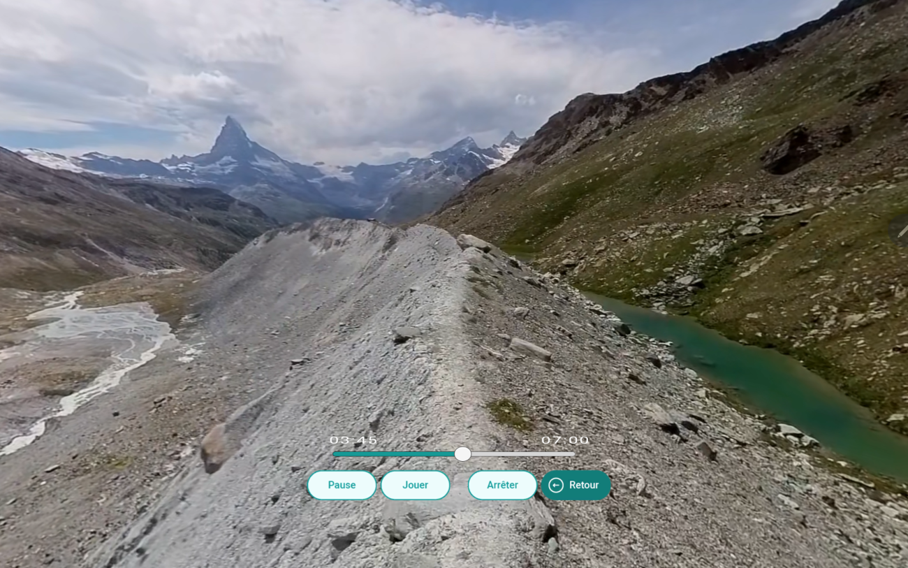 E-xauce vidéo 4k 360° Patrimoine Suisse Zermatt Lacs 