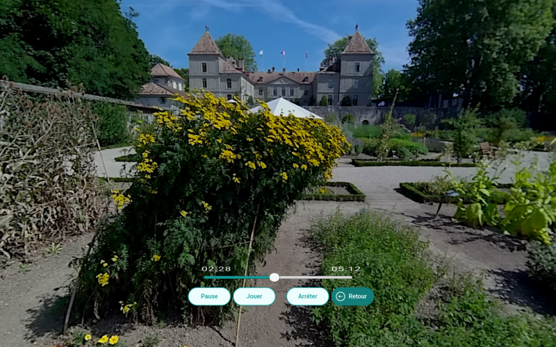 E-xauce vidéo 4k 360° Patrimoine Suisse Château de Prangins